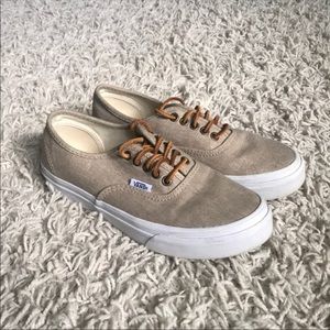 Vans Tan with twill laces